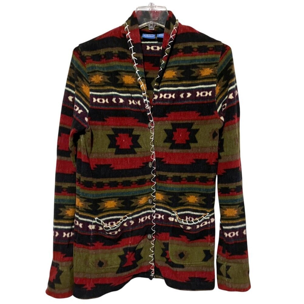 Vintage Southwestern Jacket S Shacket Cardigan Low Fleece Cowgirl Horse Western